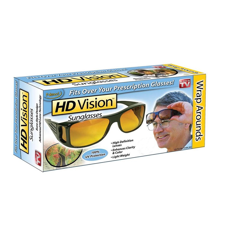 HD Night Vision Wraparounds Wrap Around Glasses (With package)