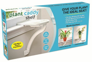 Plant Caddy Shelf: Indoor Peel & Stick Window Sill Plant Pot Holder Shelf