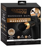 Copper Fit Percussion Massage Gun w/ 4 attachments, Cordless, Rechargeable