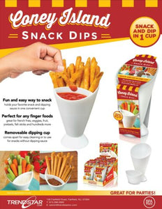 Coney Island Snack Dips - Set of 2 - Snack and Dip in One Cup