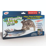 Flippity Fish Motion Activated Interactive Realistic Look Cat Toy - Rechargeable