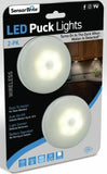 Sensor Brite LED Puck Lights - 2 pack - Motion Sensor - Turns on in the Dark